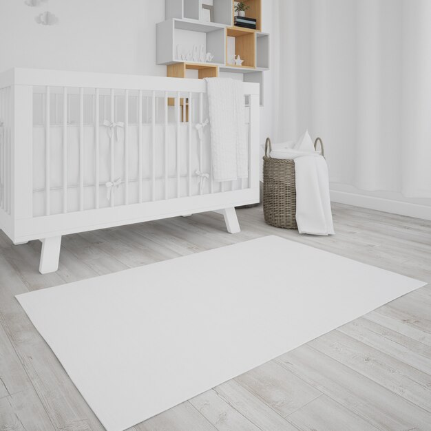 Baby's room with white crib