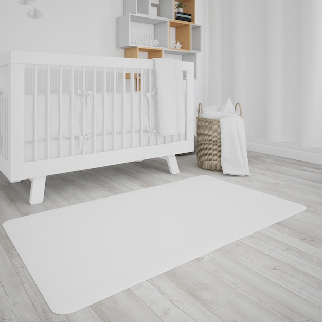Baby's room with white crib