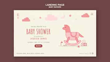 Free PSD baby shower landing page