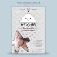 Free PSD baby shower print template