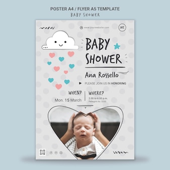 Baby shower print template