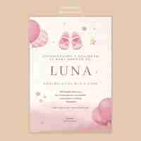 Free PSD baby shower template design