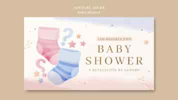 Free PSD baby shower template design