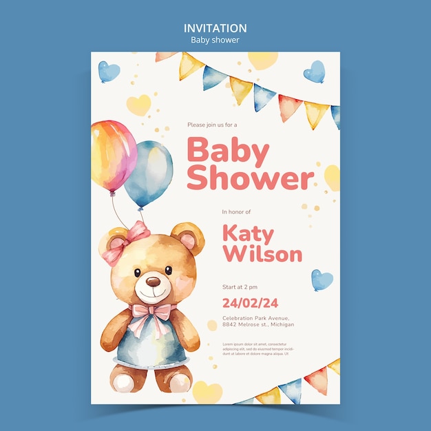 Baby shower template design