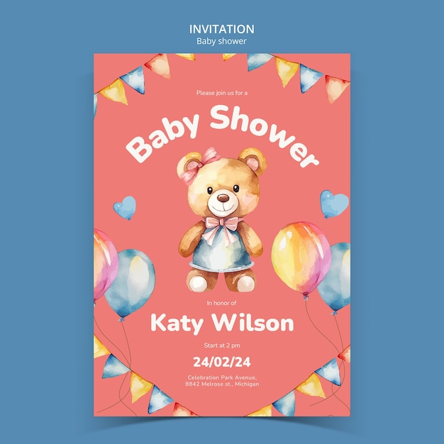 Baby shower template design