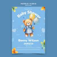 Free PSD baby shower template design