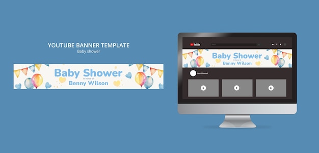 Free PSD baby shower template design