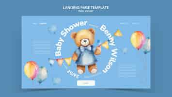 Free PSD baby shower template design