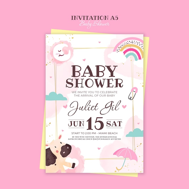 Baby shower template design