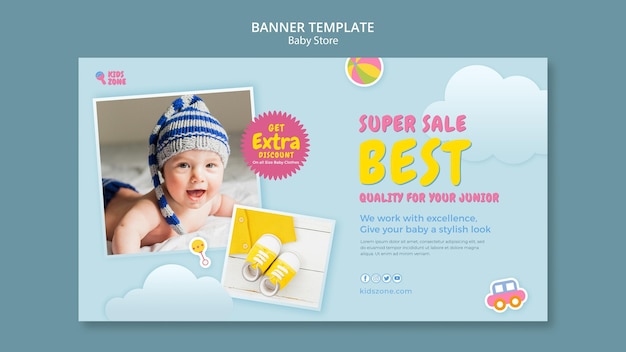 Baby store banner template