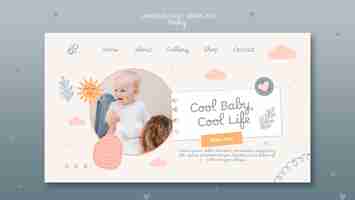 Free PSD baby template design