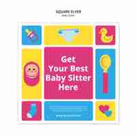 Free PSD babysitter template design