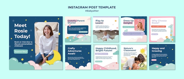 Free PSD babysitter template design