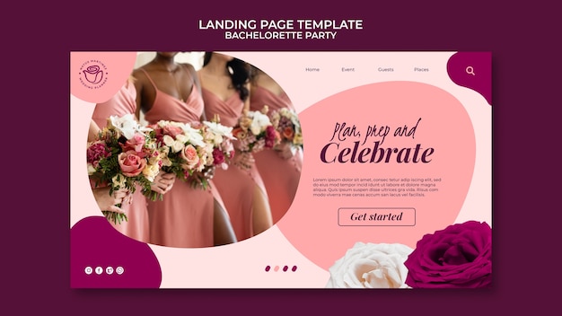 Bachelorette party landing page design