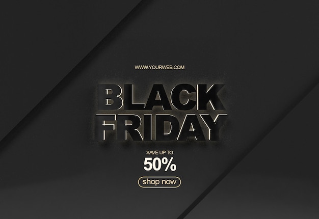 Back Friday Sale Template 3D