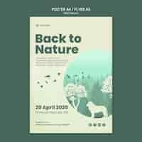 Free PSD back to nature wild nature flyer