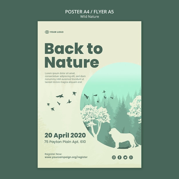 Back to nature wild nature flyer