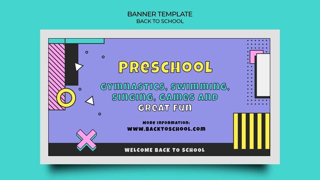 Back to school banner template