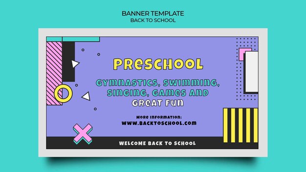 Free PSD back to school banner template