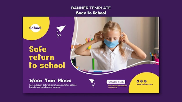 Back to school banner template