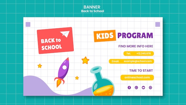 back to school banner template