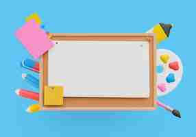 Free PSD back to school blank banner background