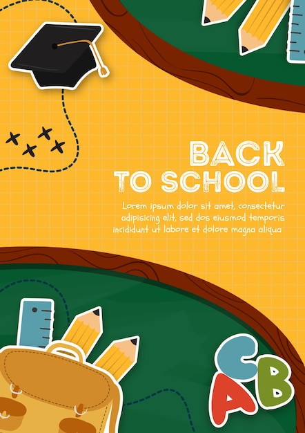 Back to school design for poster template