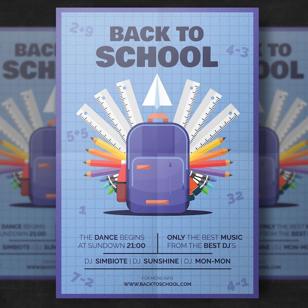 Free PSD back to school flyer template