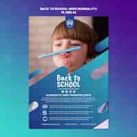 Free PSD back to school flyer template