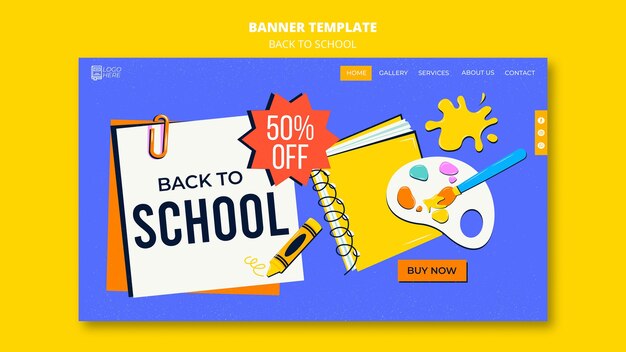 Back to school landing page template