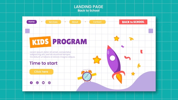 Back to school landing page