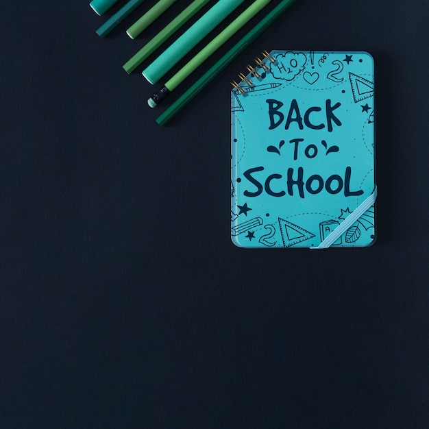 Back to school mockup with cover