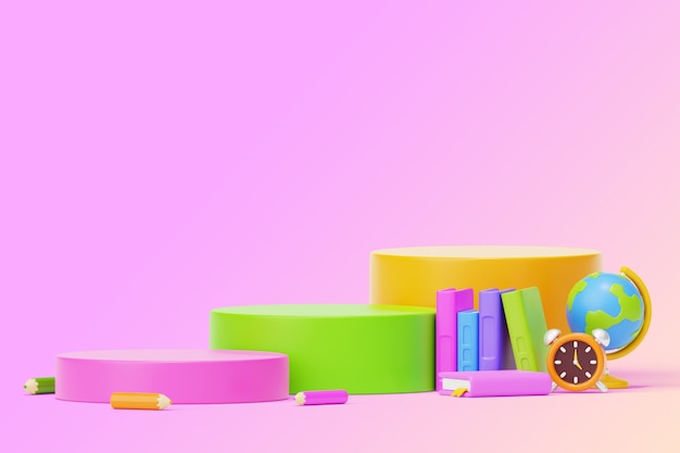 Back to school podium background