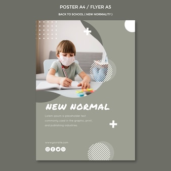 Back to school poster template