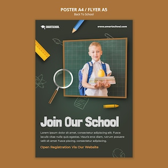 Back to school print template