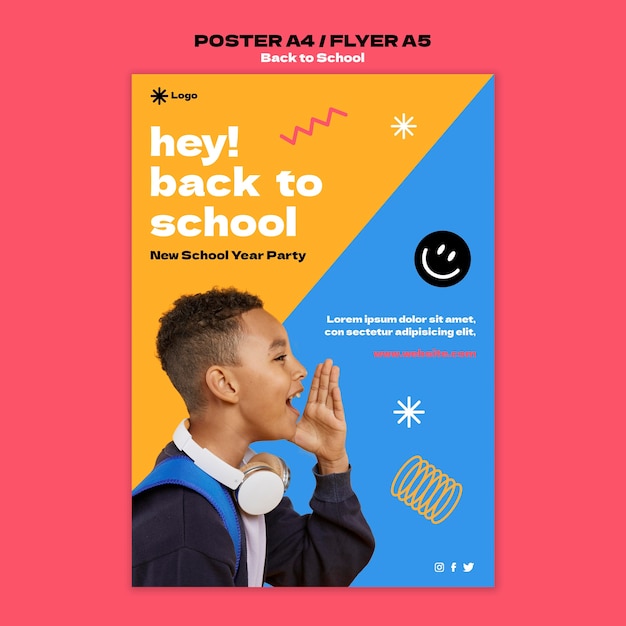 Back to school print template