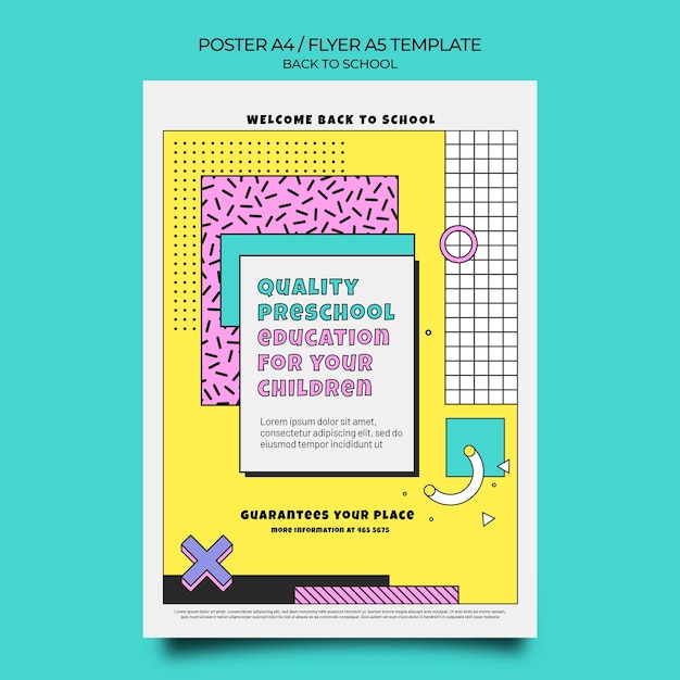 Back to school print template