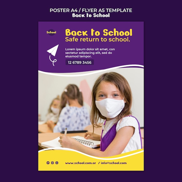 Free PSD back to school print template