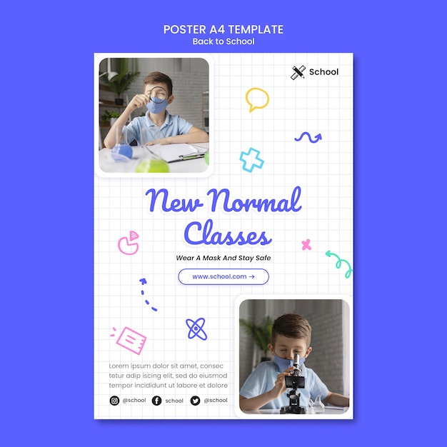 Back to School Print Template – Free PSD Download