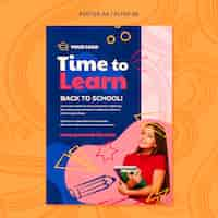 Free PSD back to school template design