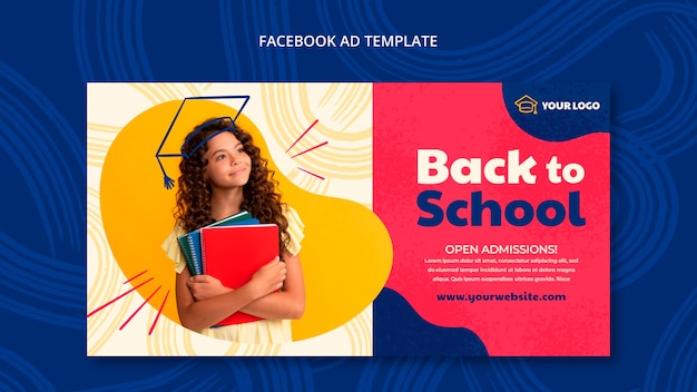 Free PSD back to school template design