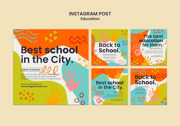 Back to school template design