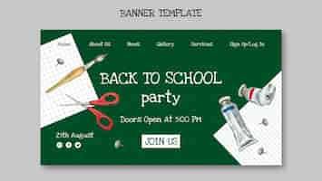 Free PSD back to school template design