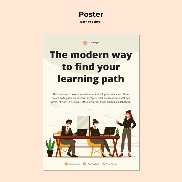 Back to school template poster