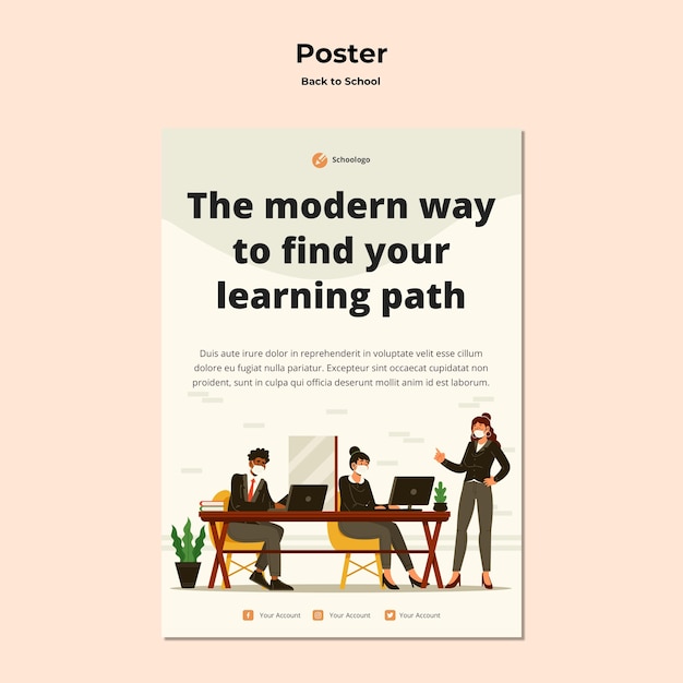 back to school template poster