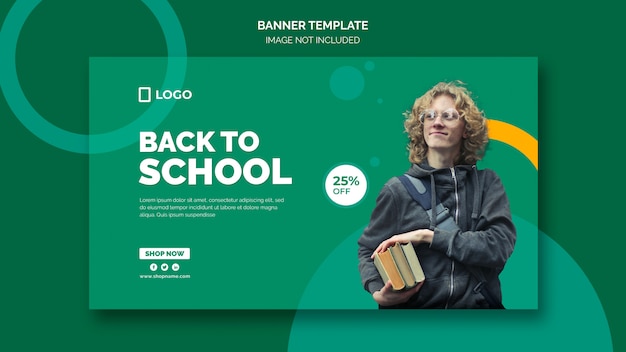 Back to school web banner template