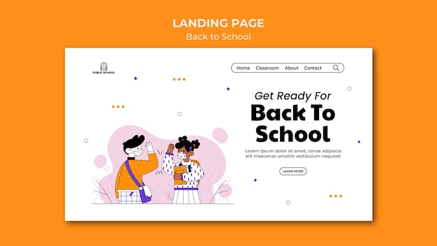 Back to school web template