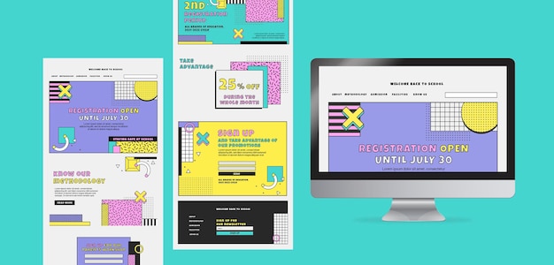 Back to school web template