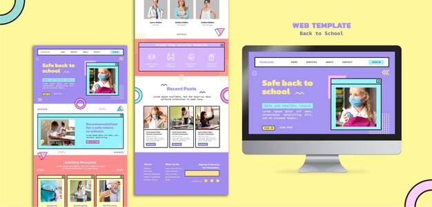 back to school web template