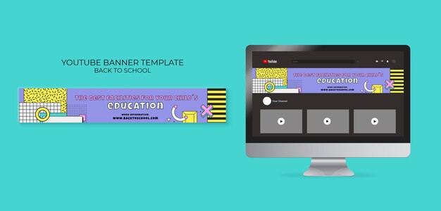 Back to school youtube banner